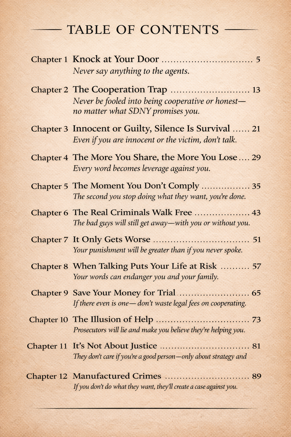 Table of Contents